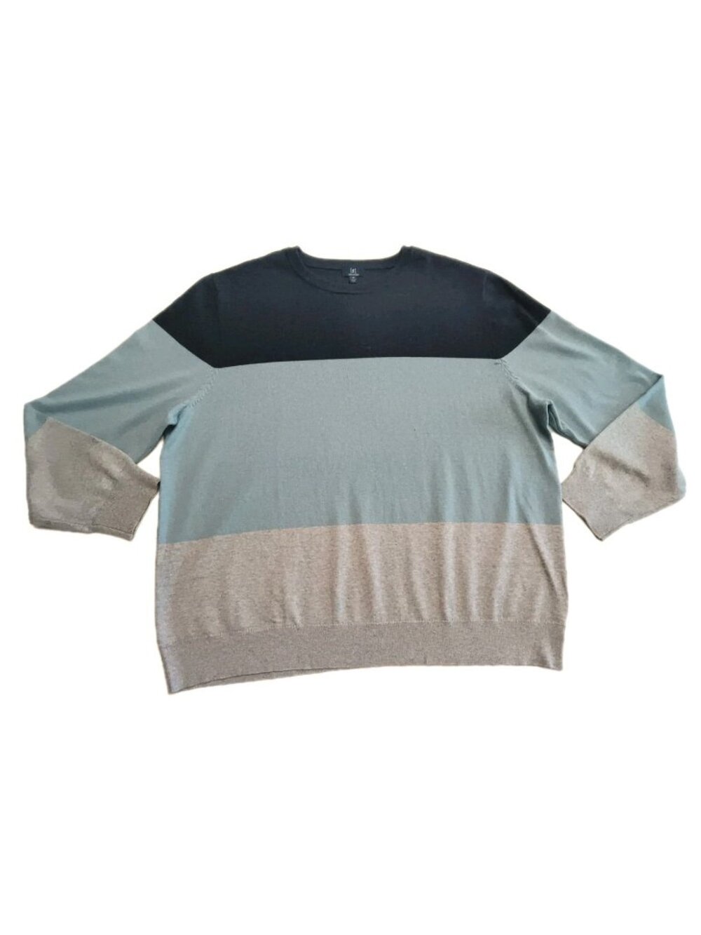 George Men Pullover Knit Sweater 3XL Classic Casual Long Sleeve Blue Spandex